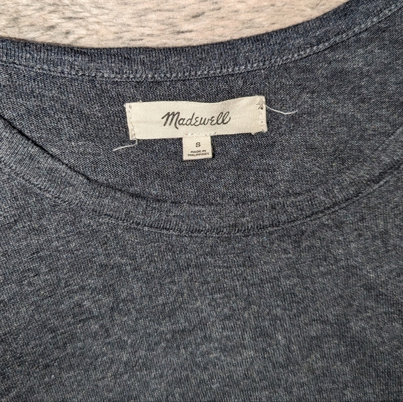 Madewell Relaxed Midi Tee Dress Grey Women's Small - Picture 8 of 11